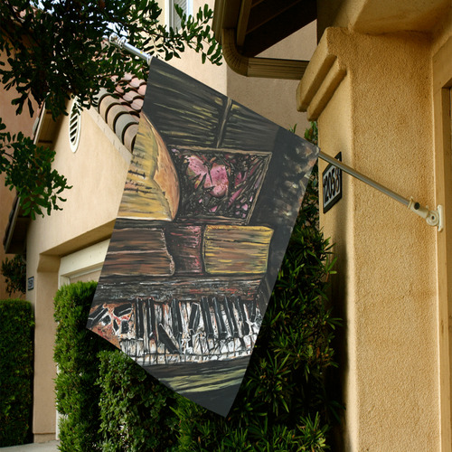 Broken Piano Garden Flag 28''x40'' （Without Flagpole）