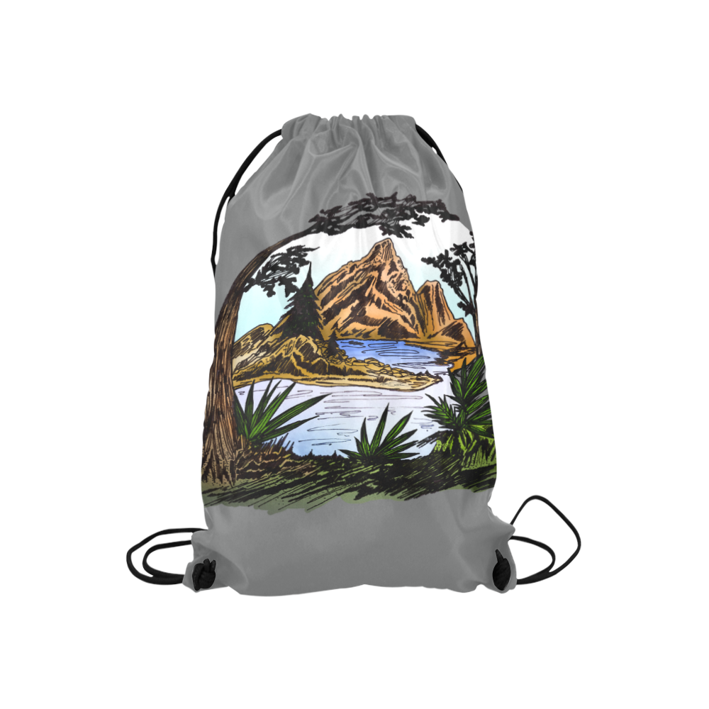 The Outdoors Small Drawstring Bag Model 1604 (Twin Sides) 11"(W) * 17.7"(H)