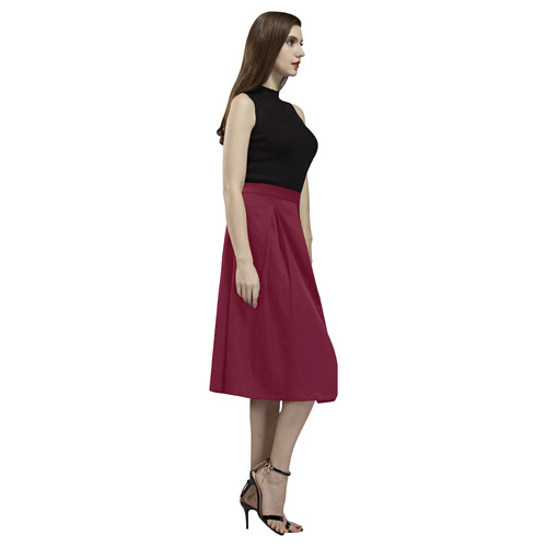 burgundy Aoede Crepe Skirt (Model D16)
