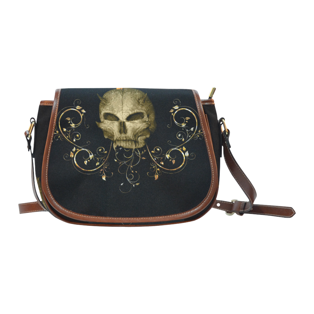 The golden skull Saddle Bag/Small (Model 1649) Full Customization