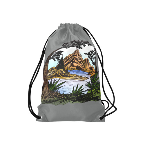 The Outdoors Small Drawstring Bag Model 1604 (Twin Sides) 11"(W) * 17.7"(H)