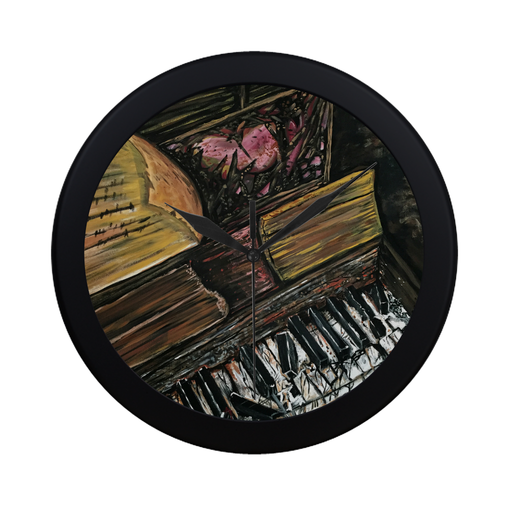 Broken Piano Circular Plastic Wall clock