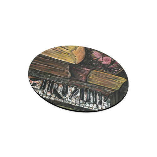 Broken Piano Round Mousepad
