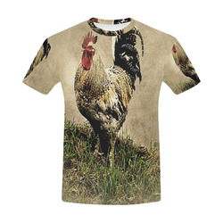 Country Rooster All Over Print T-Shirt for Men (USA Size) (Model T40)