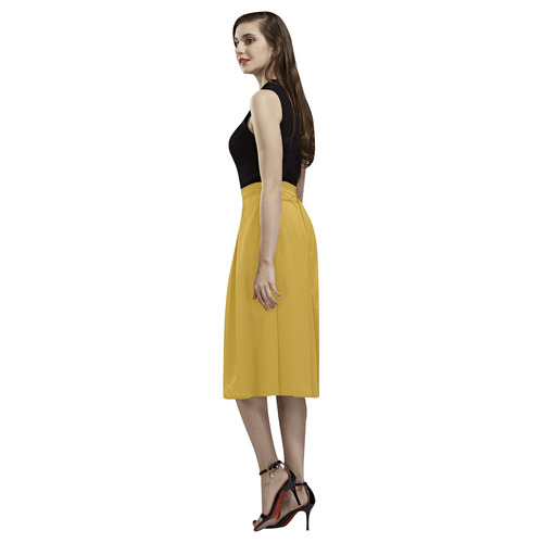 mustard Aoede Crepe Skirt (Model D16)