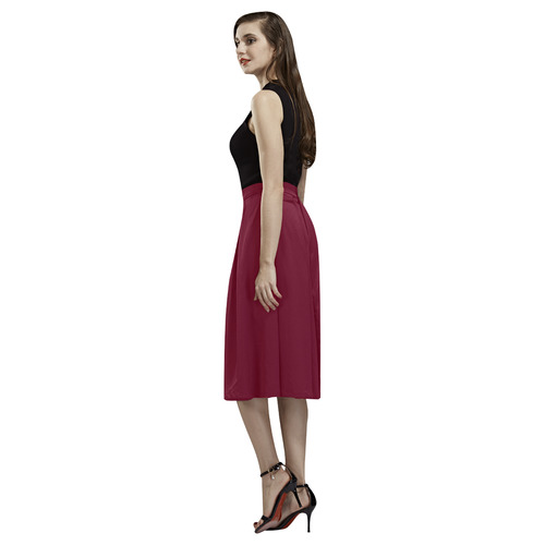 burgundy Aoede Crepe Skirt (Model D16)
