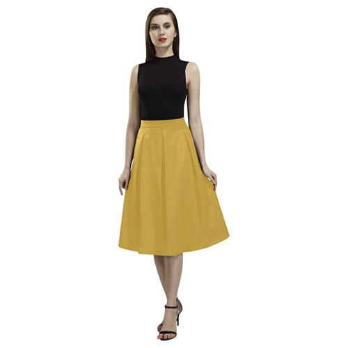 mustard Aoede Crepe Skirt (Model D16)