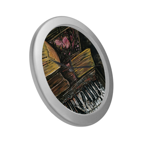 Broken Piano Silver Color Wall Clock