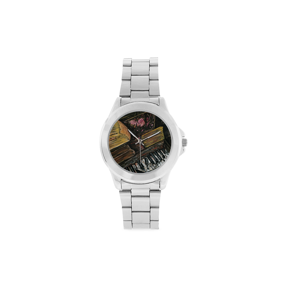 Broken Piano Unisex Stainless Steel Watch(Model 103)