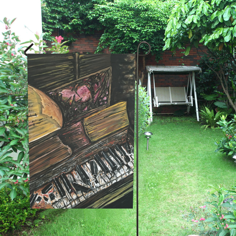 Broken Piano Garden Flag 12‘’x18‘’（Without Flagpole）