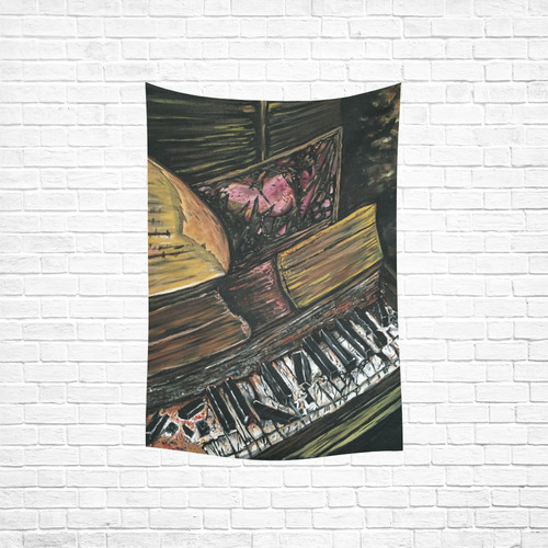 Broken Piano Cotton Linen Wall Tapestry 40"x 60"