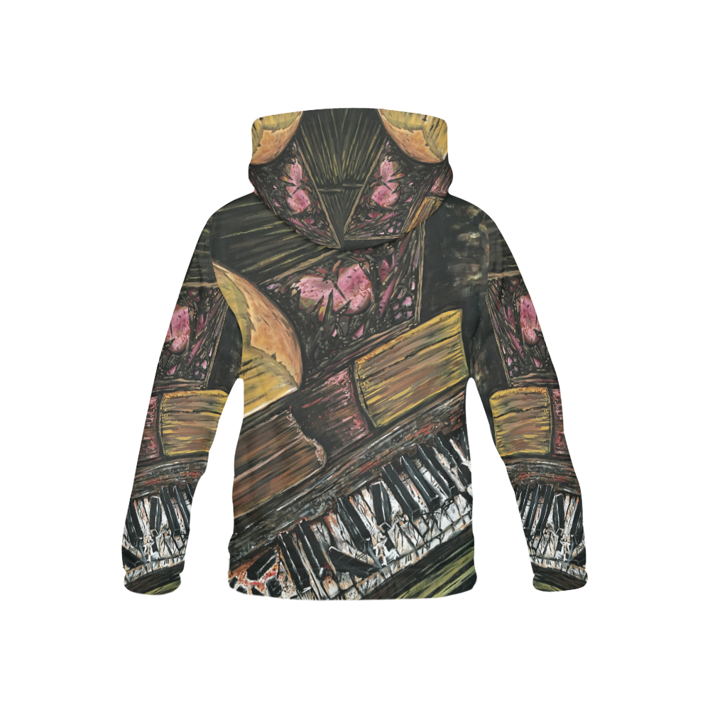 Broken Piano All Over Print Hoodie for Kid (USA Size) (Model H13)
