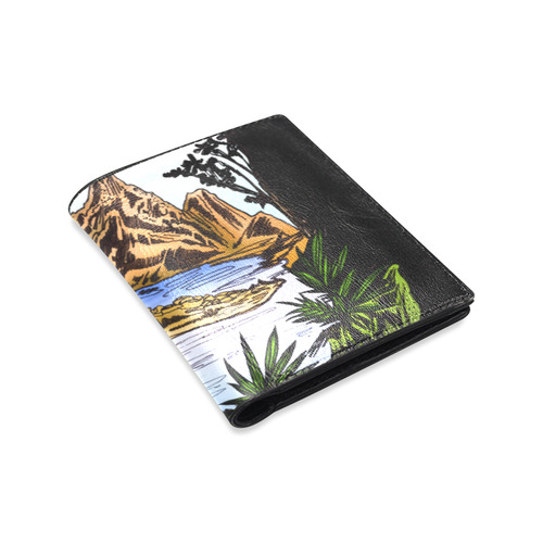 The Outdoors - Poster Men's Leather Wallet (Model 1612)