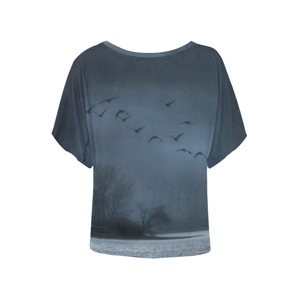 Honkerz Women's Batwing-Sleeved Blouse T shirt (Model T44)