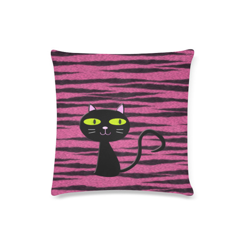 tiger kitty Custom Zippered Pillow Case 16"x16"(Twin Sides)