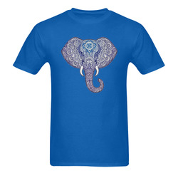 indian elephant art Men's T-Shirt in USA Size (Two Sides Printing)