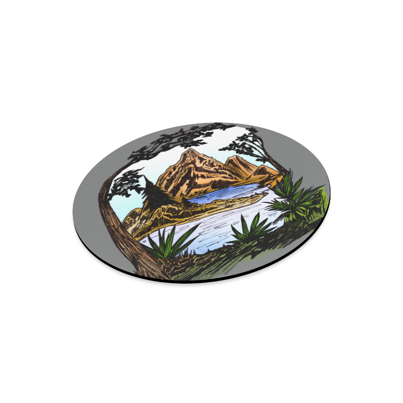 The Outdoors Round Mousepad