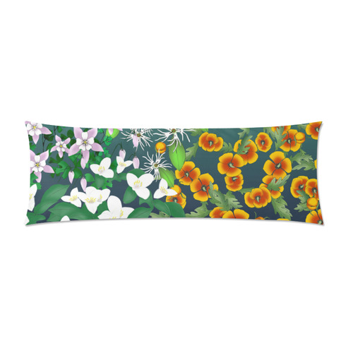 Wildflowers by Aleta Custom Zippered Pillow Case 21"x60"(Two Sides)