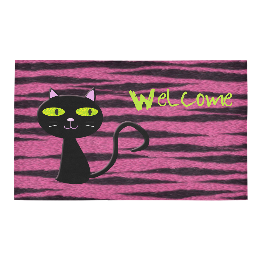 tiger kitty Azalea Doormat 30" x 18" (Sponge Material)