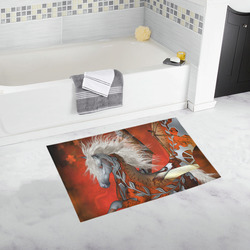 Awesome steampunk horse with wings Bath Rug 20''x 32''