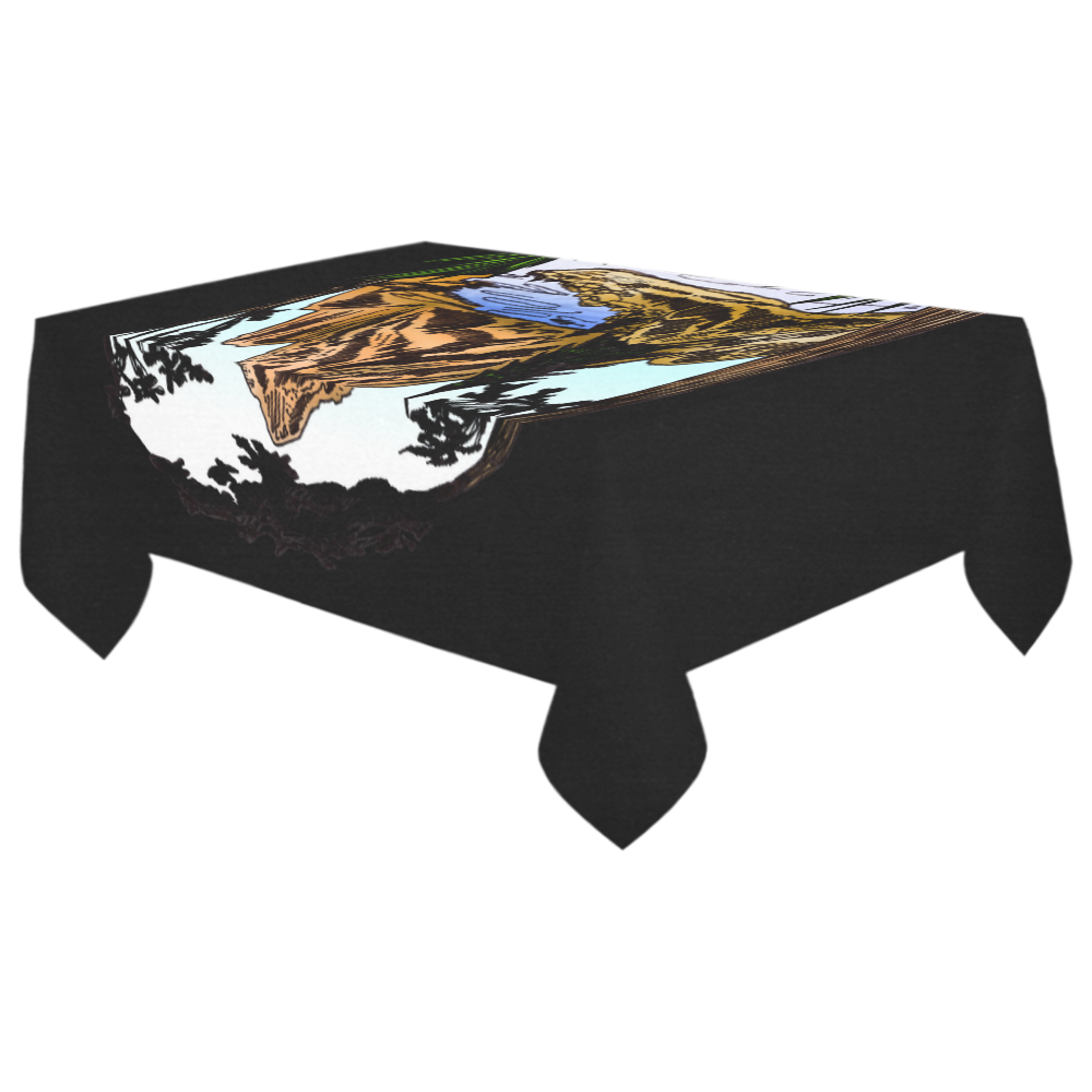 The Outdoors Cotton Linen Tablecloth 60"x 104"