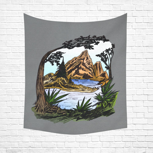 The Outdoors Cotton Linen Wall Tapestry 51"x 60"