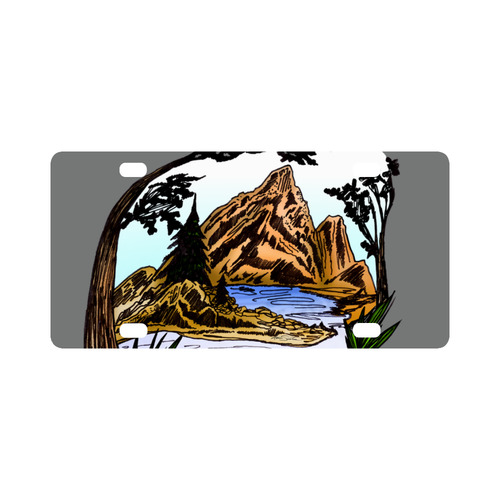 The Outdoors Classic License Plate