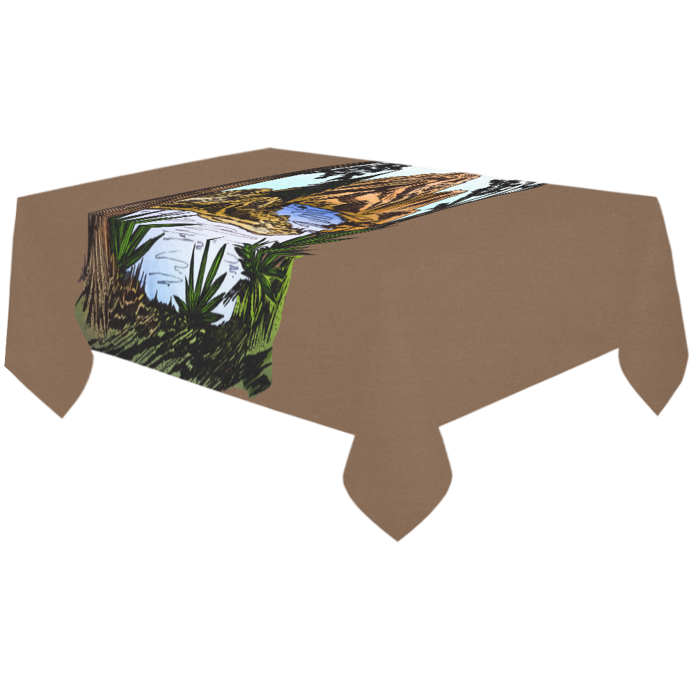 The Outdoors Cotton Linen Tablecloth 60"x120"