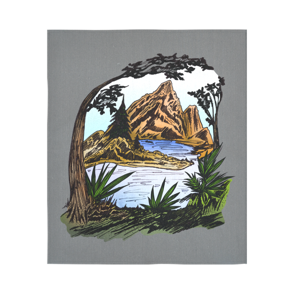 The Outdoors Cotton Linen Wall Tapestry 51"x 60"