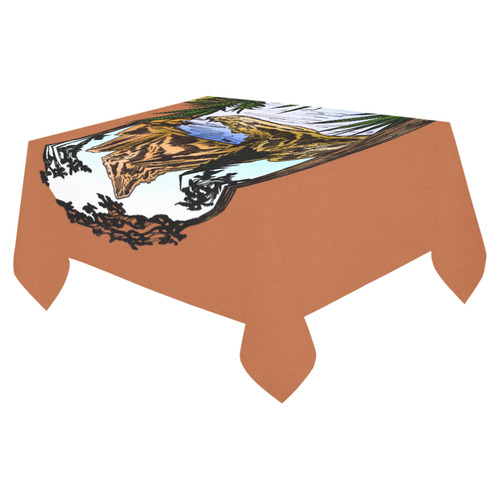 The Outdoors Cotton Linen Tablecloth 52"x 70"