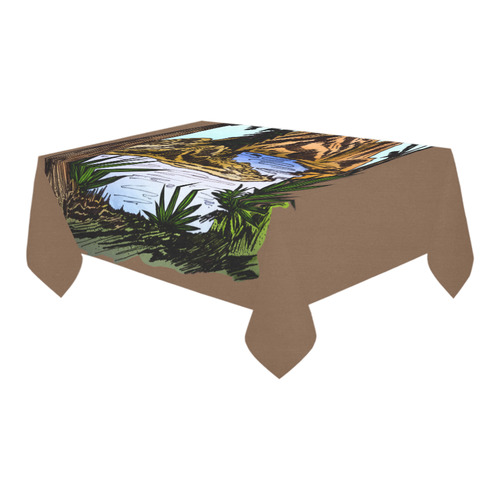 The Outdoors Cotton Linen Tablecloth 60" x 90"
