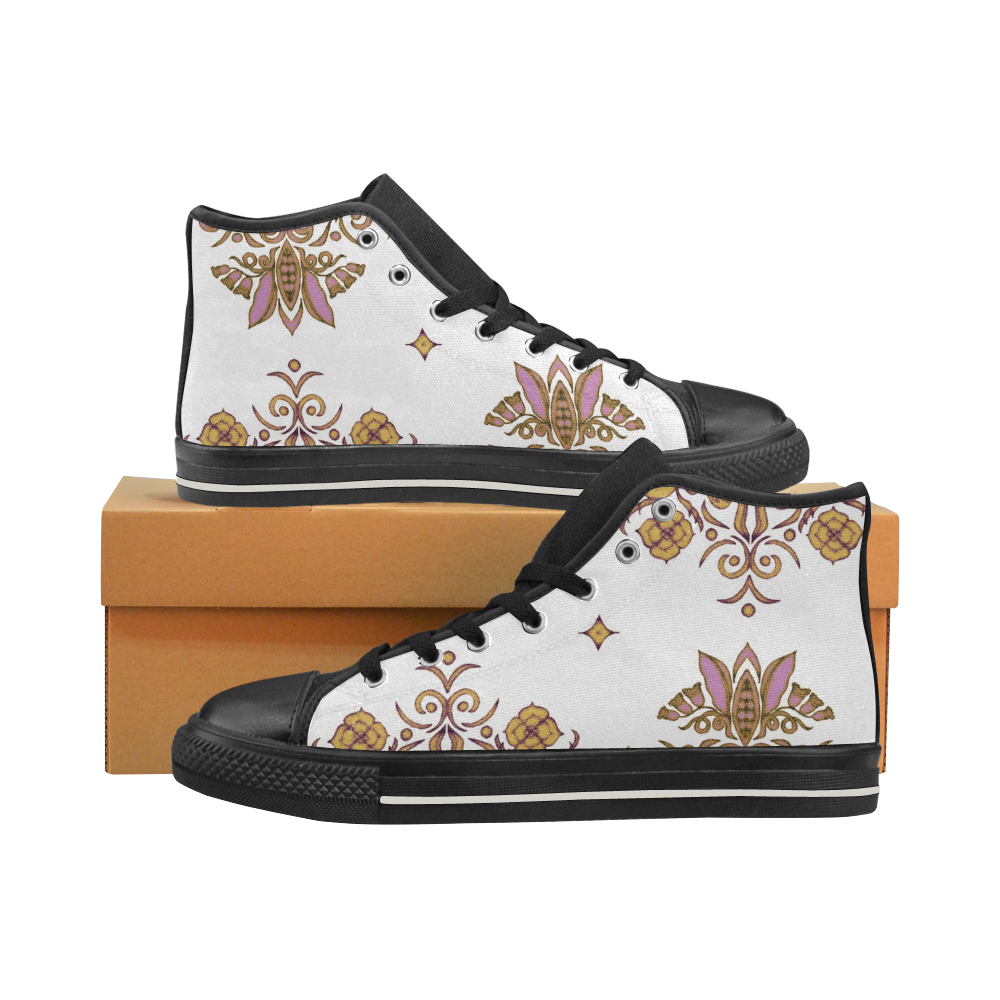 Bodaciously Spicy Wall Flower Print by Aleta Men’s Classic High Top Canvas Shoes (Model 017)