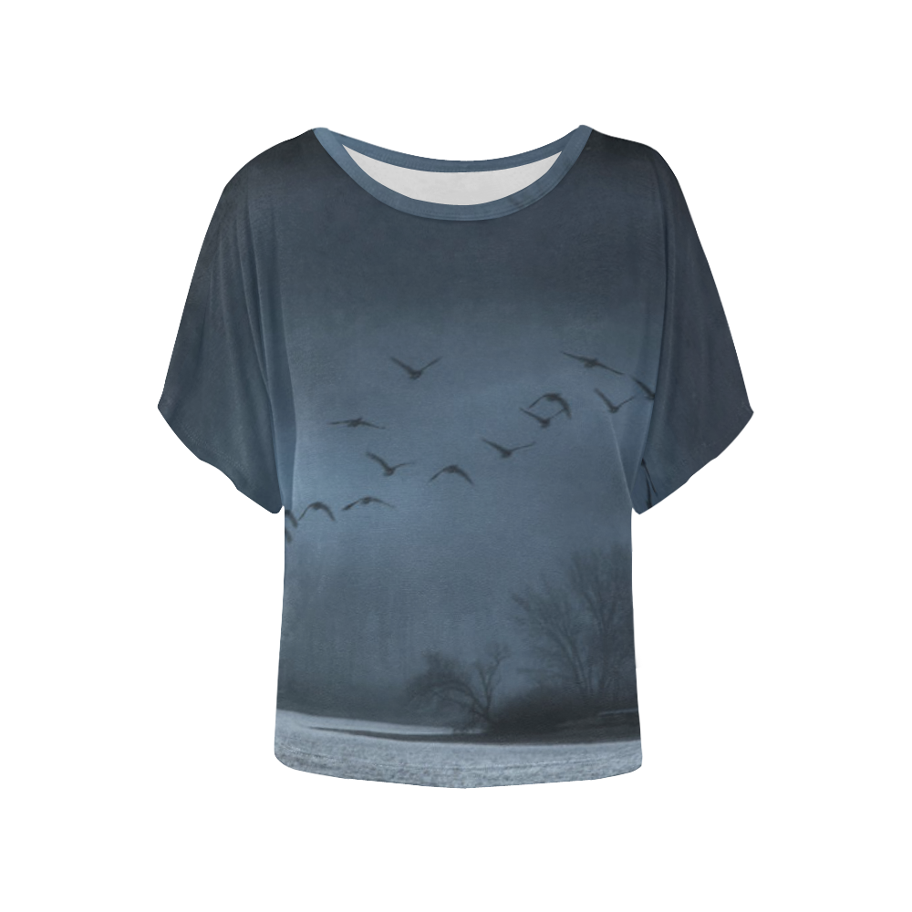Honkerz Women's Batwing-Sleeved Blouse T shirt (Model T44) | ID: D1960866