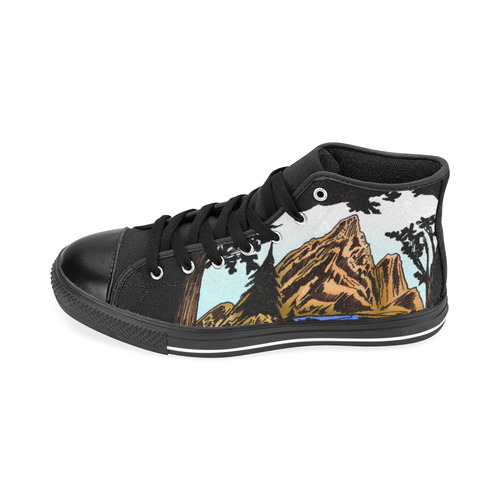 The Outdoors High Top Canvas Women's Shoes/Large Size (Model 017)