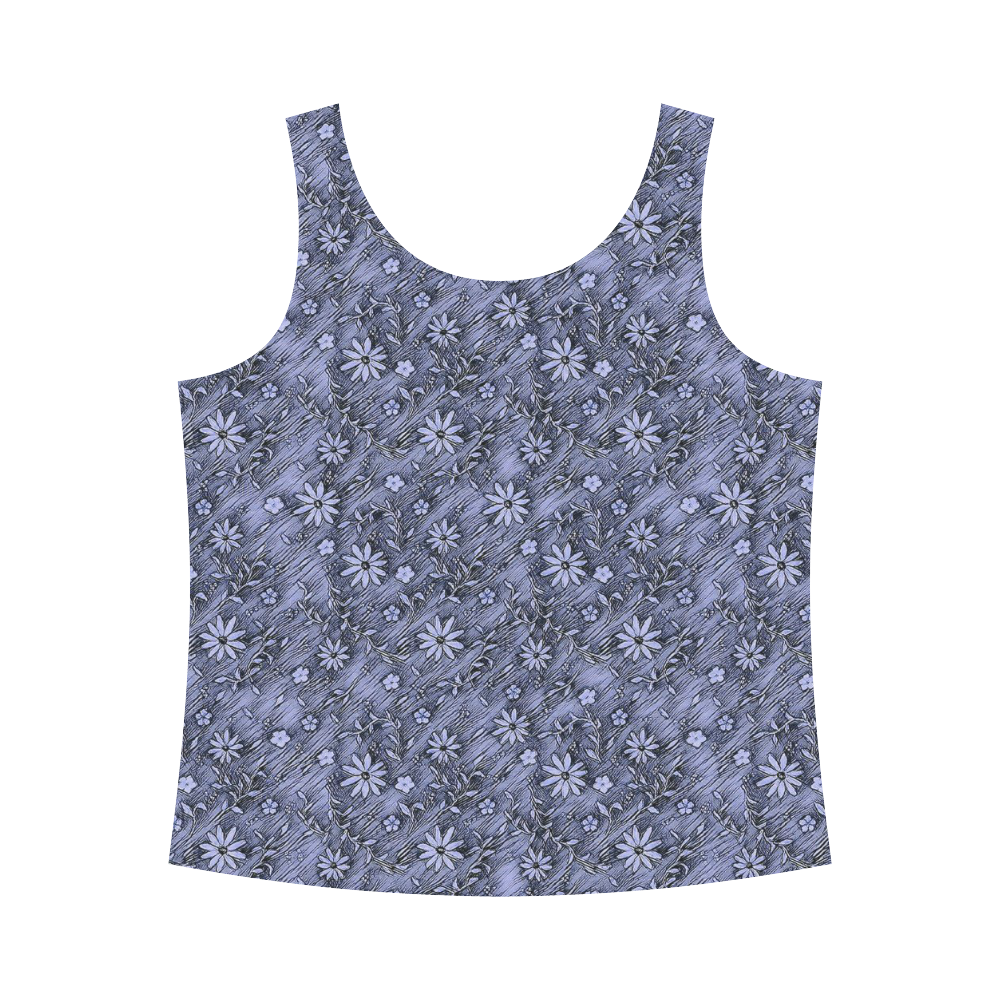 Sweet Vintage Floral 17D by FeelGood All Over Print Tank Top for Women (Model T43)