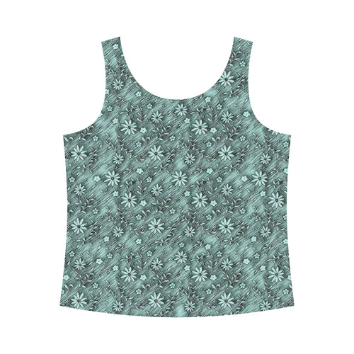 Sweet Vintage Floral 17C by FeelGood All Over Print Tank Top for Women (Model T43)