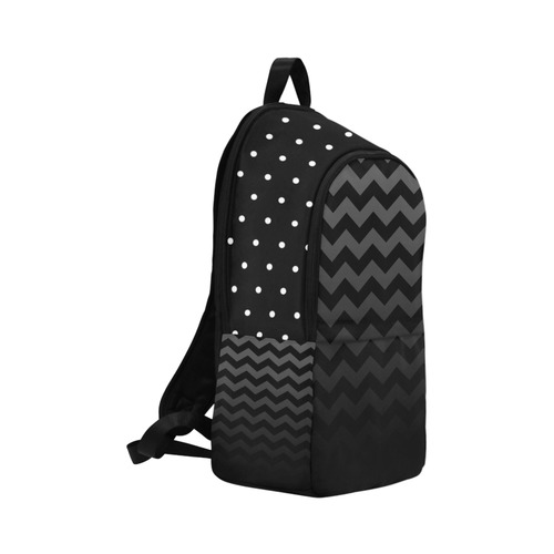 Black Chevrons on Charcoal Gradient VAS2 Fabric Backpack for Adult (Model 1659)