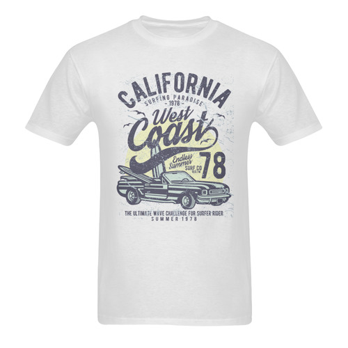 California West Coast Men's T-Shirt in USA Size (Two Sides Printing)