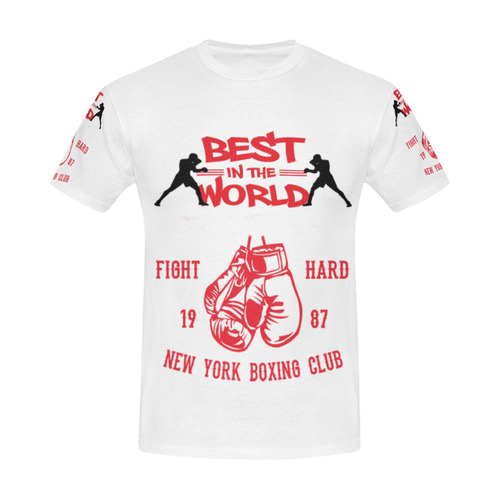 Best In The World Boxing All Over Print T-Shirt for Men (USA Size) (Model T40)