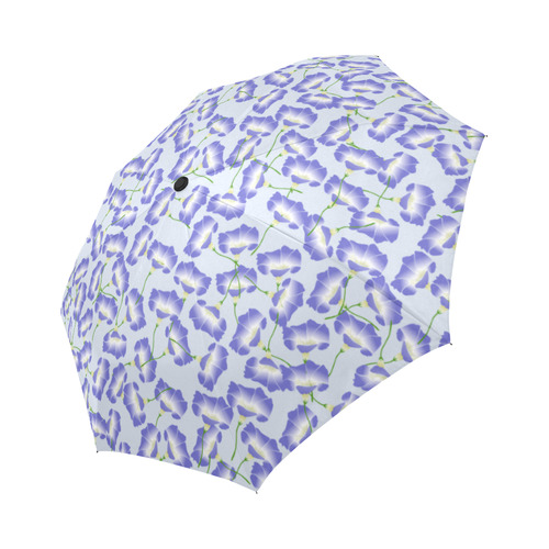 Flower vetch pattern blue green VAS2 Auto-Foldable Umbrella (Model U04)