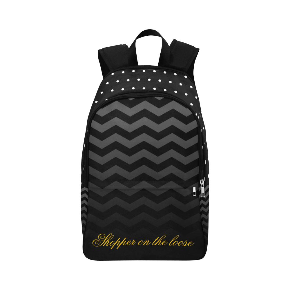 Black Chevrons on Charcoal Gradient VAS2 Fabric Backpack for Adult (Model 1659)
