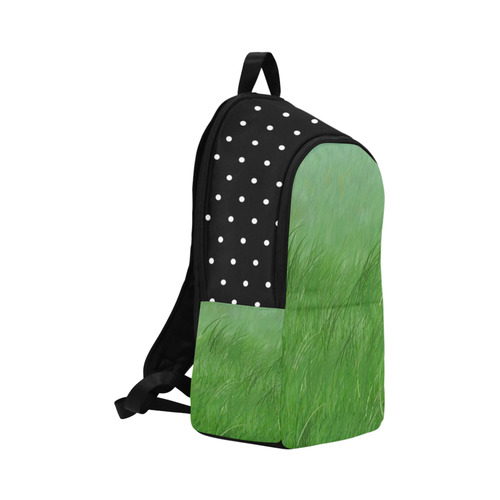 High grass and Polka dots VAS2 Fabric Backpack for Adult (Model 1659)