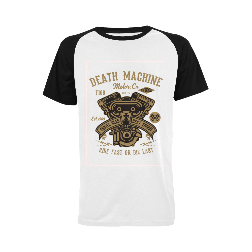 Death Machine Men's Raglan T-shirt Big Size (USA Size) (Model T11)