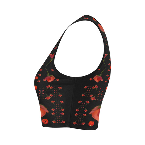 pumkins and roses from the fantasy garden Women's Crop Top (Model T42)