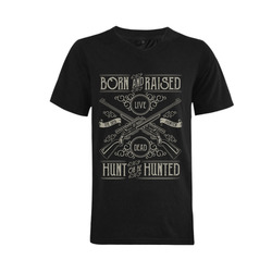 Hunt Or Be Hunted Men's V-Neck T-shirt  Big Size(USA Size) (Model T10)