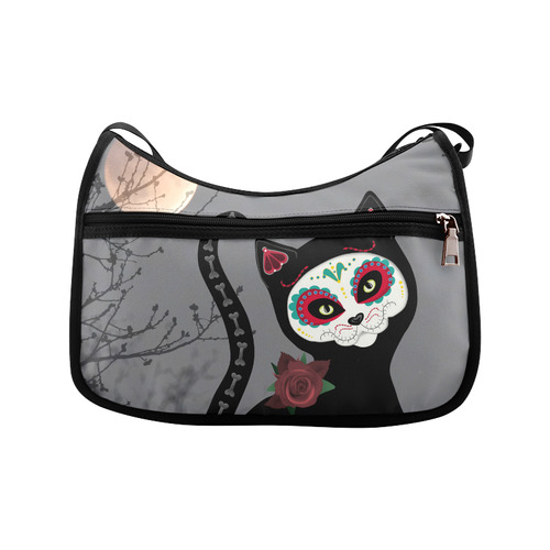 Day of the Dead Cat Crossbody Bags (Model 1616)