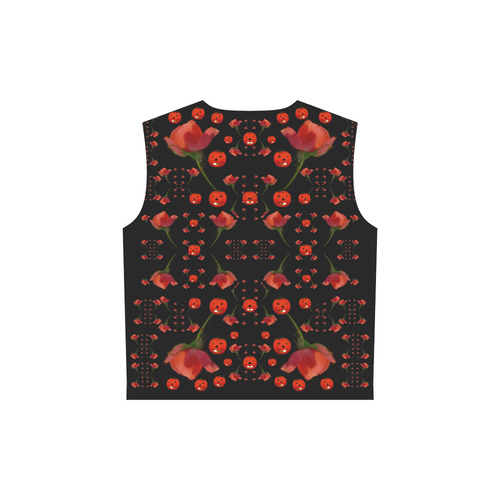 pumkins and roses from the fantasy garden All Over Print Sleeveless Hoodie for Women (Model H15)