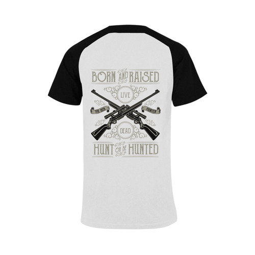 Hunt Or Be Hunted Men's Raglan T-shirt Big Size (USA Size) (Model T11)