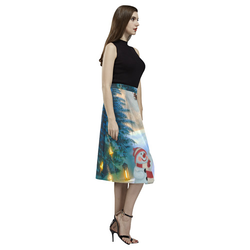 Santa Claus in the night Aoede Crepe Skirt (Model D16)