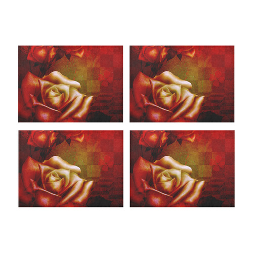 Wonderful red roses Placemat 14’’ x 19’’ (Set of 4)
